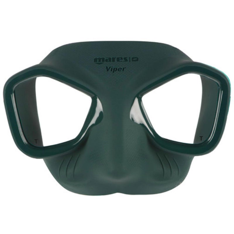 Mares Viper Mask for Freediving and Spearfishing - Low Volume Wide-Field Diving Mask with Fog-Resistant Silicone Skirt & Ergonomic Strap, Green/Black - Image 2